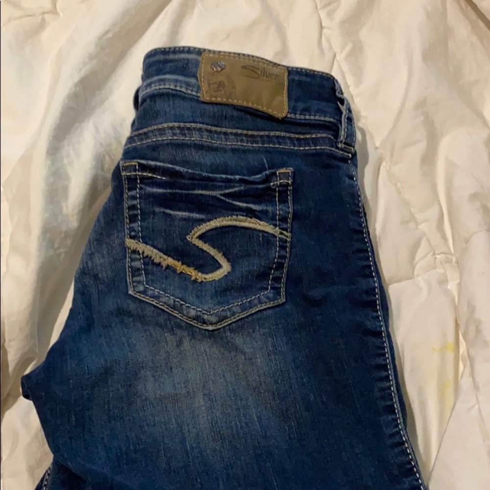Silver Suki mid short waist dark blue